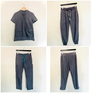 Figs Technical Graphite Bundle Top & Pants